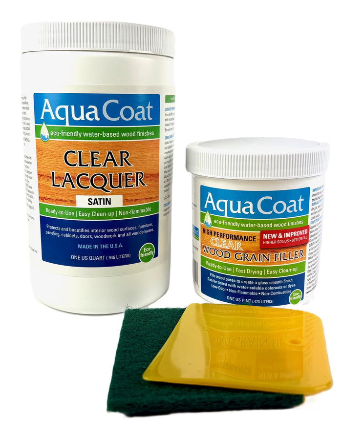 Pint of HP Grain Filler/Quart of Lacquer SATIN