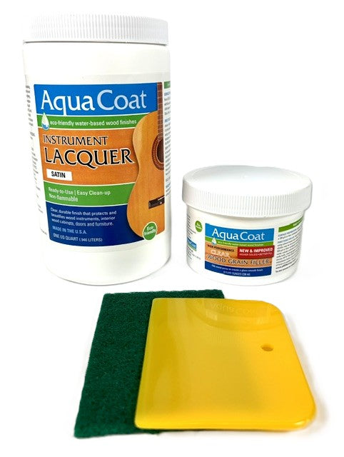 8 o of HP Grain Filler/Quart of Instrument Lacquer SATIN