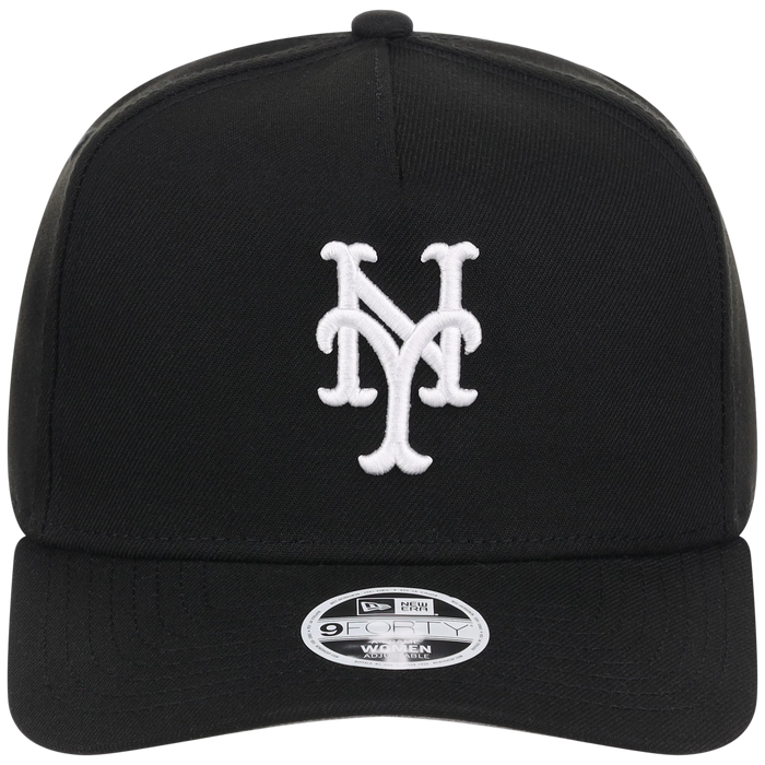 New York Mets Women's New Era 9FORTY Black A-Frame