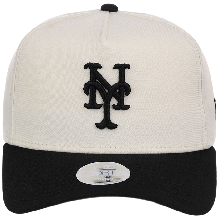 New York Mets Women's New Era 9FORTY Chrome x Black A-Frame