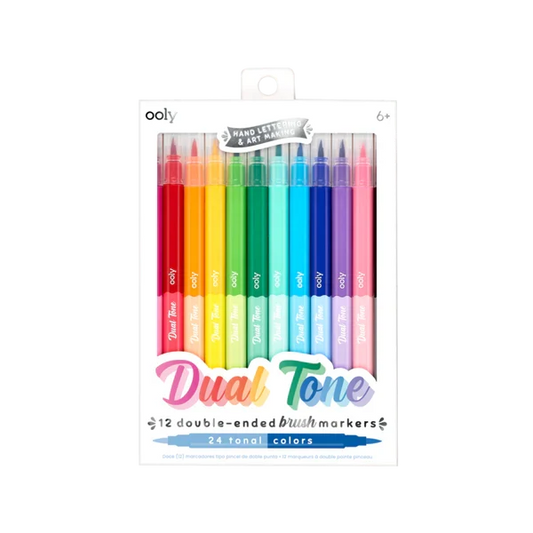 Ooly Dual Tone Double Ended Brush Markers 12 Pk