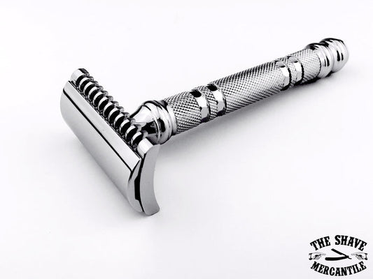Parker 24C Open Comb Double Edge Safety Razor - Chrome