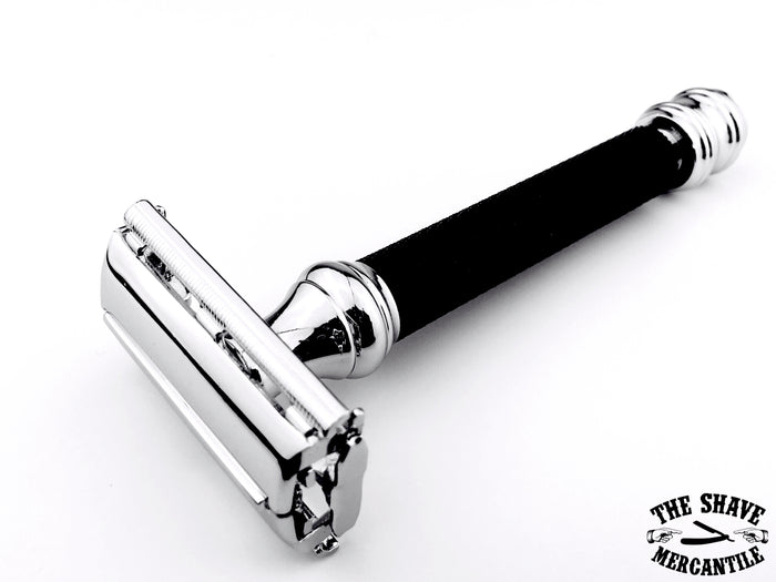 Parker 76R Butterfly Open Double Edge Safety Razor - Black