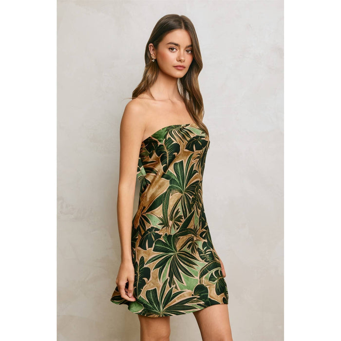 Phangan Island Strapless Back Detail Mini Dress