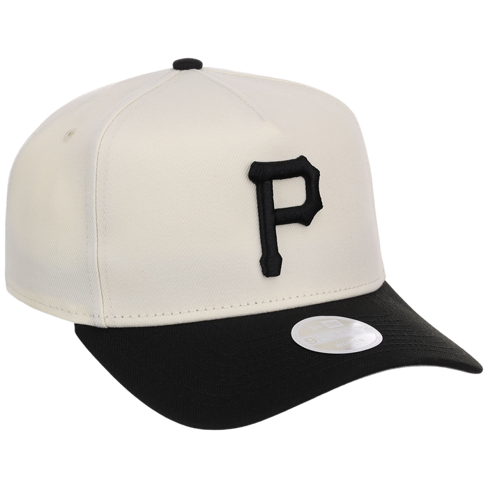 Pittsburgh Pirates Women's New Era 9FORTY Chrome x Black A-Frame