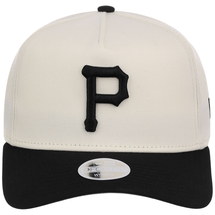 Pittsburgh Pirates Women's New Era 9FORTY Chrome x Black A-Frame