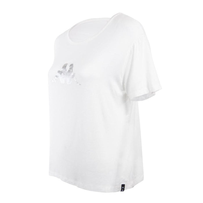 Polera Blanca Logo Plata