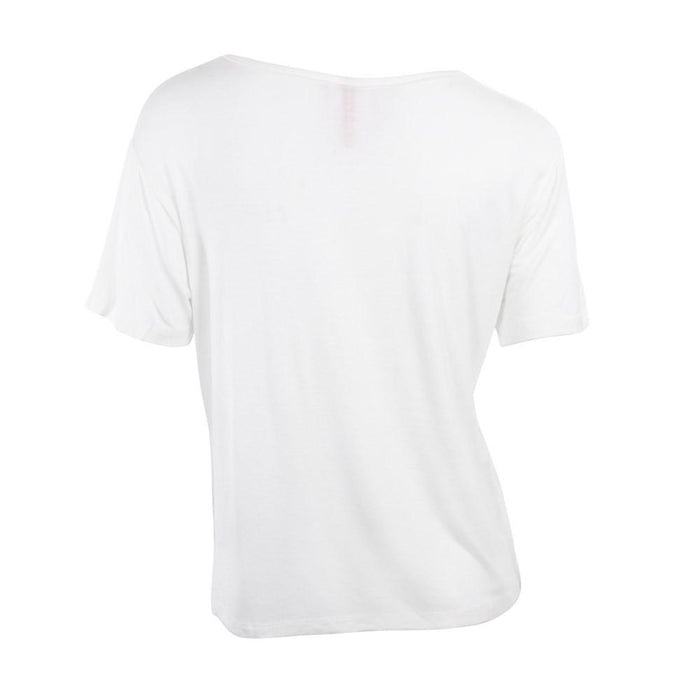 Polera Blanca Logo Plata