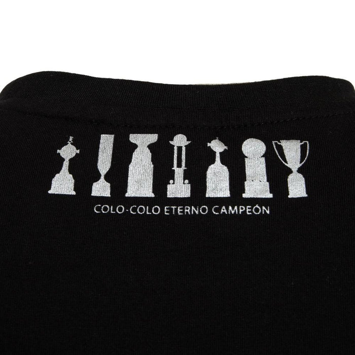 Polera Colo Colo Urbano "Trofeos Gris" Negra