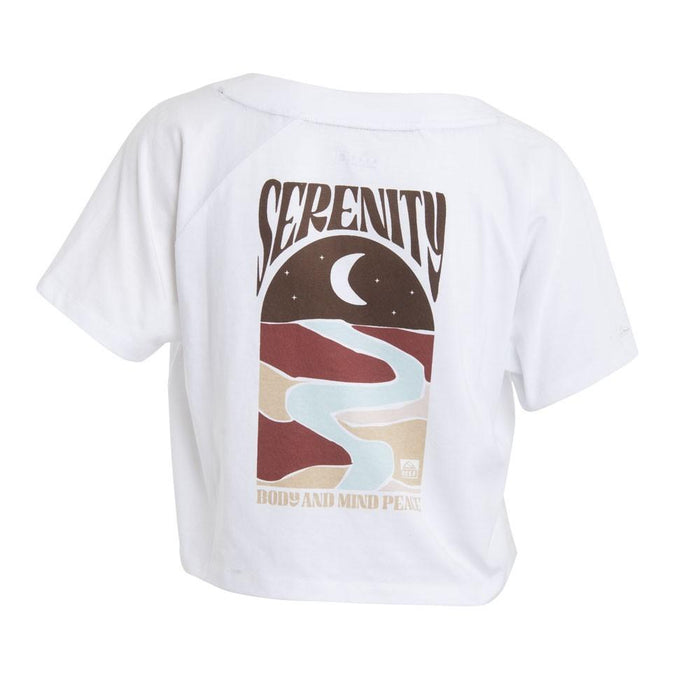 Polera Crop White in V