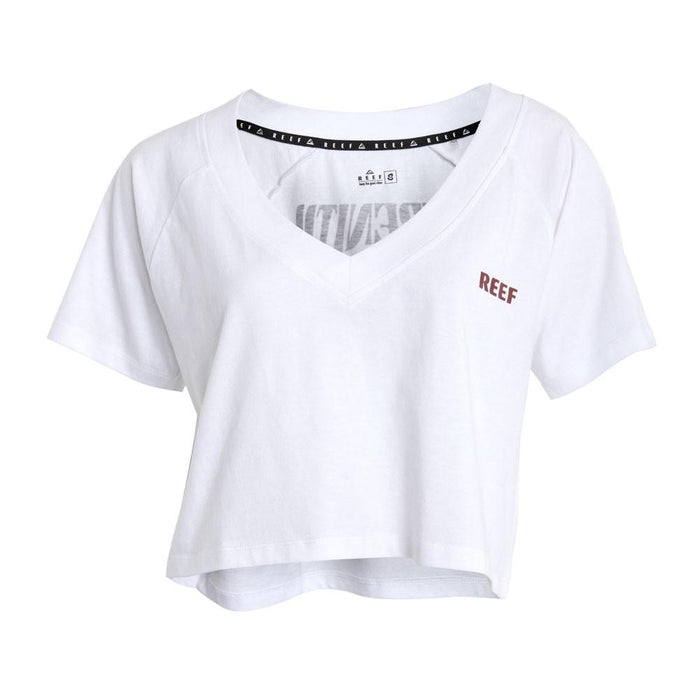 Polera Crop White in V