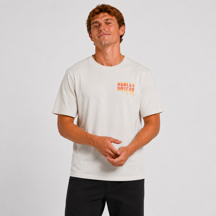 Polera Faster Nascar ss Blanco