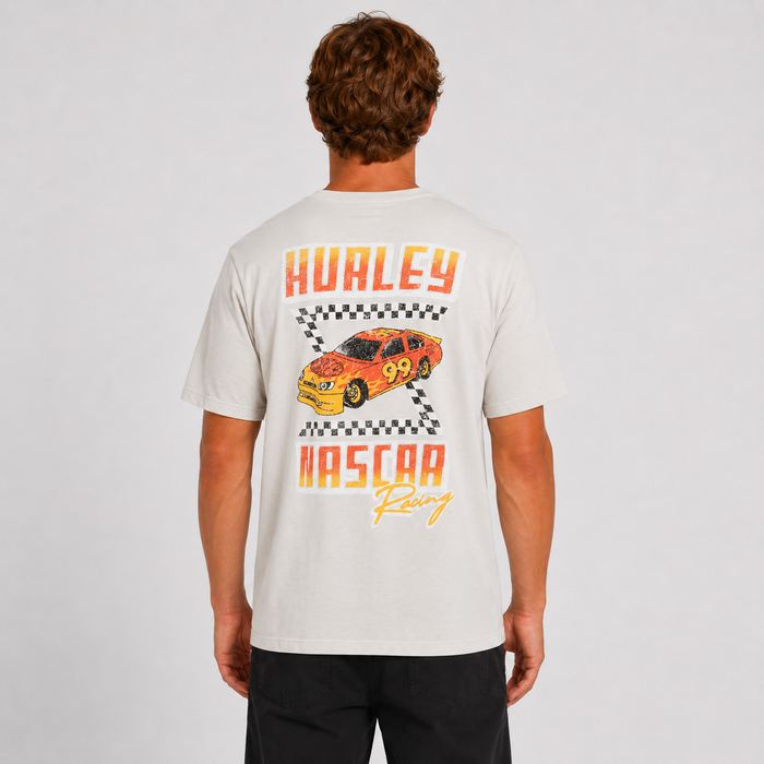 Polera Faster Nascar ss Blanco