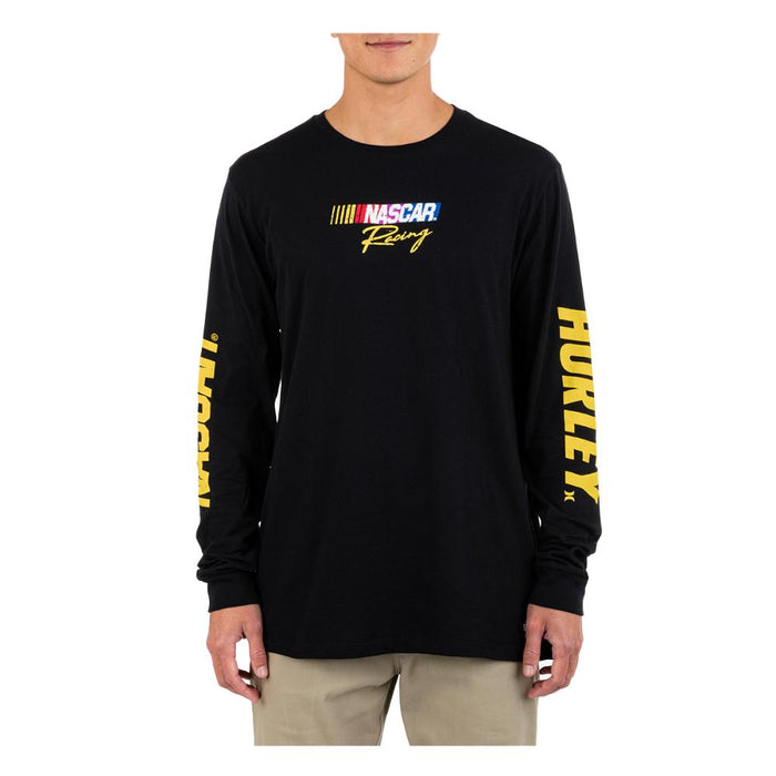 Polera Manga larga Flame Nascar ls Negro