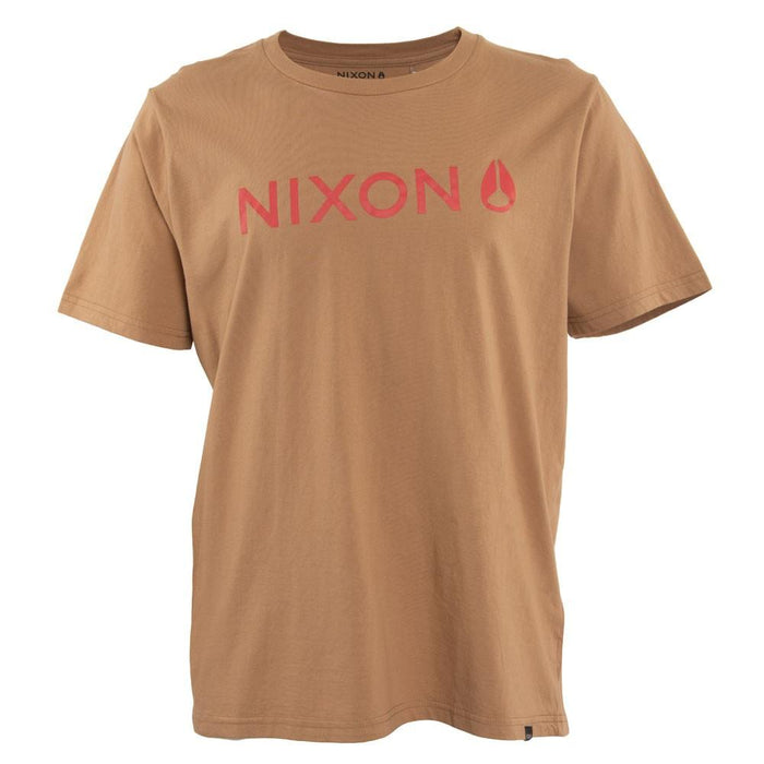 Polera Men Brown Logo Front Red