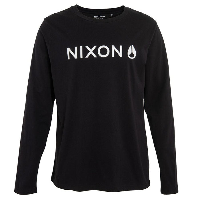 Polera Men Long Sleeve Black Logo White