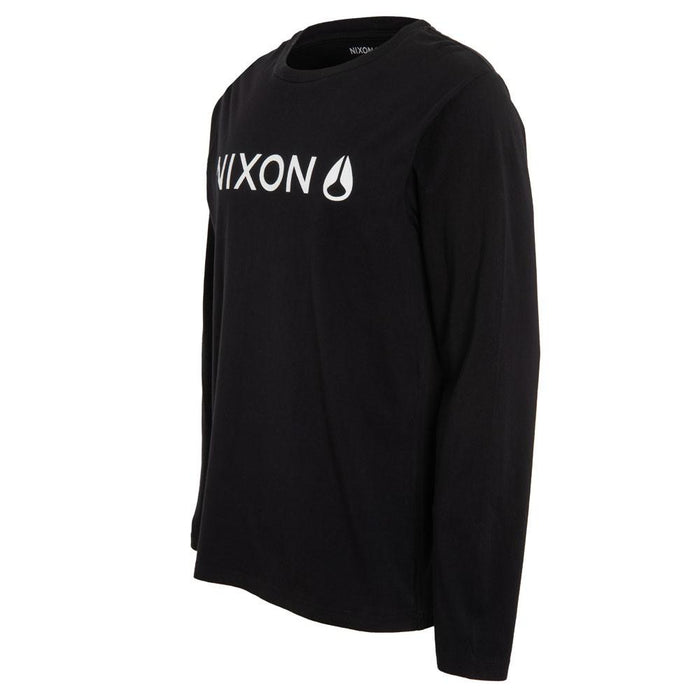 Polera Men Long Sleeve Black Logo White