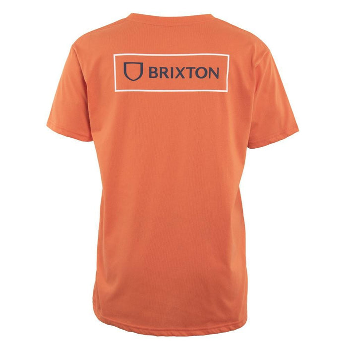Polera Men Orange Block Logo