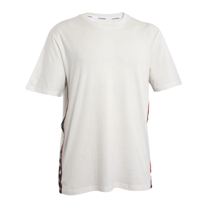 Polera Men White Logo Back Black