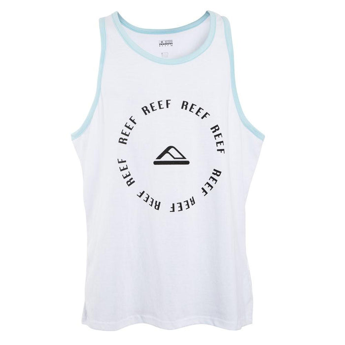 Polera Tank White Blue