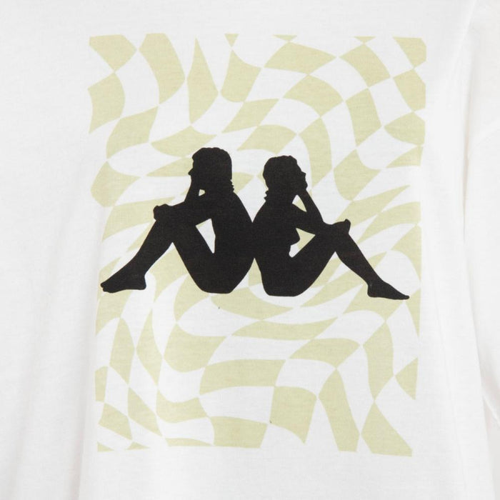 Polera Women Oversize White Print Black Green
