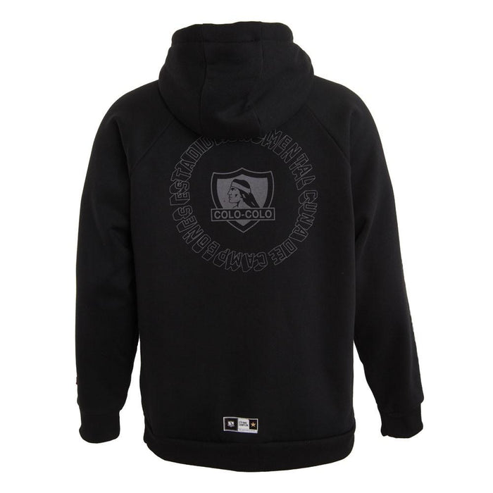 Poleron Colo Colo Urbano Full Zipper "Monumental" Negro