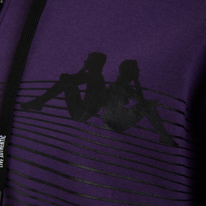 Poleron Men Full Zipper Purple Lines Black