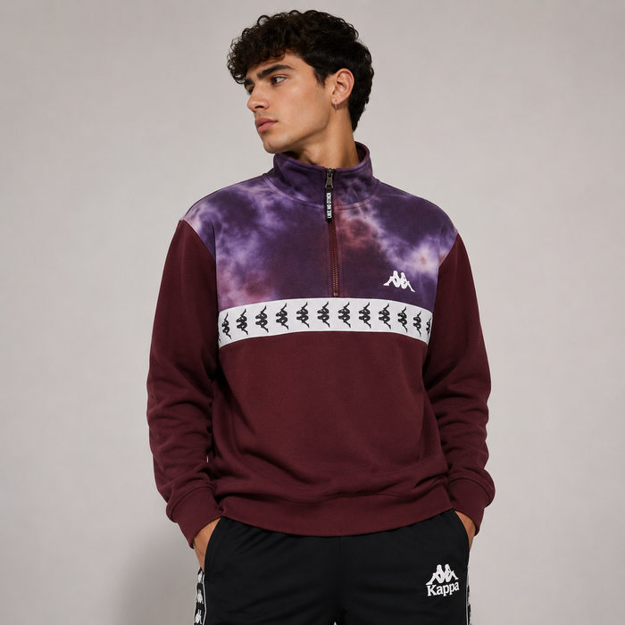 Poleron Men Half Zip Burgundy