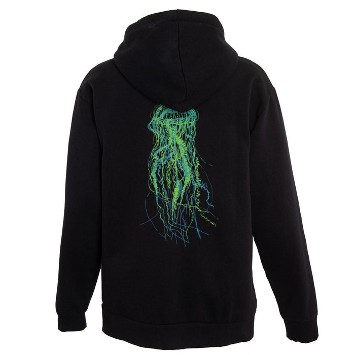 Poleron Men Zipper Jellyfish Black Green Blue