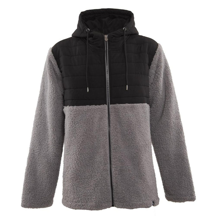 Poleron Sherpa Men Full Zip  Black Grey