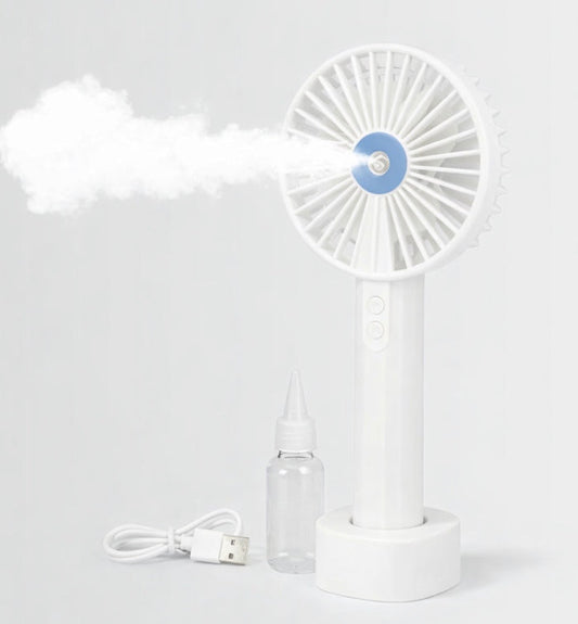 Portable Mist Spray Fan Mini Handheld Desk Cooler Fan USB Rechargeable Fan