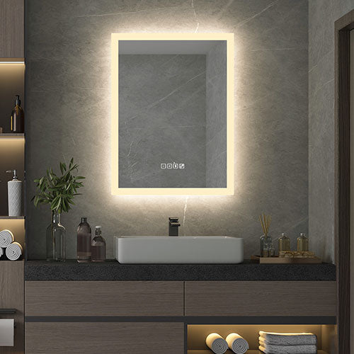Prior Creek Evanston 20″ x 28″ LED Mirror with Bluetooth Prior Creek Lighted Mirror Dongguan Jitai Electronic Technology Co.,