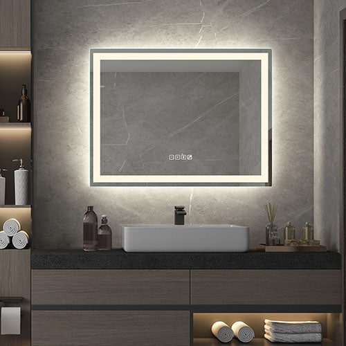 Prior Creek Wilmette 32" x 24" LED Mirror with Bluetooth Prior Creek Lighted Mirror Dongguan Jitai Electronic Technology Co.,
