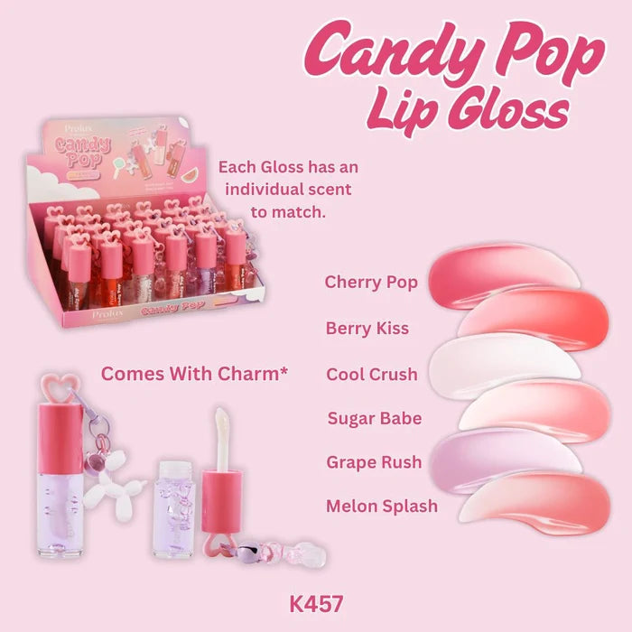 Prolux - Candy Pop Scented Lip Gloss with Balloon Animal Charm