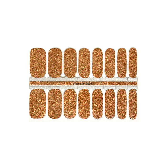 Pumpkin Spice Glitter Nail Wraps