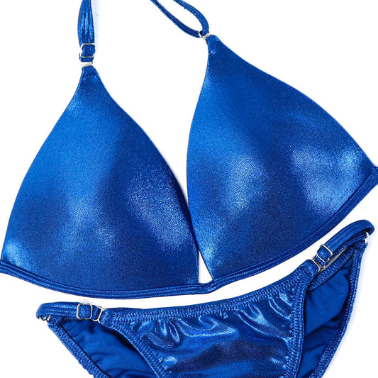 QS ST: Hologram Electric Blue Fit Model Suit. Large Molded/Fit Model 2.  Angel Competition BikinisThe best NPC Competition Suits for the Bikini Division, Fit Model Division Suits, and bodybuilding suits.