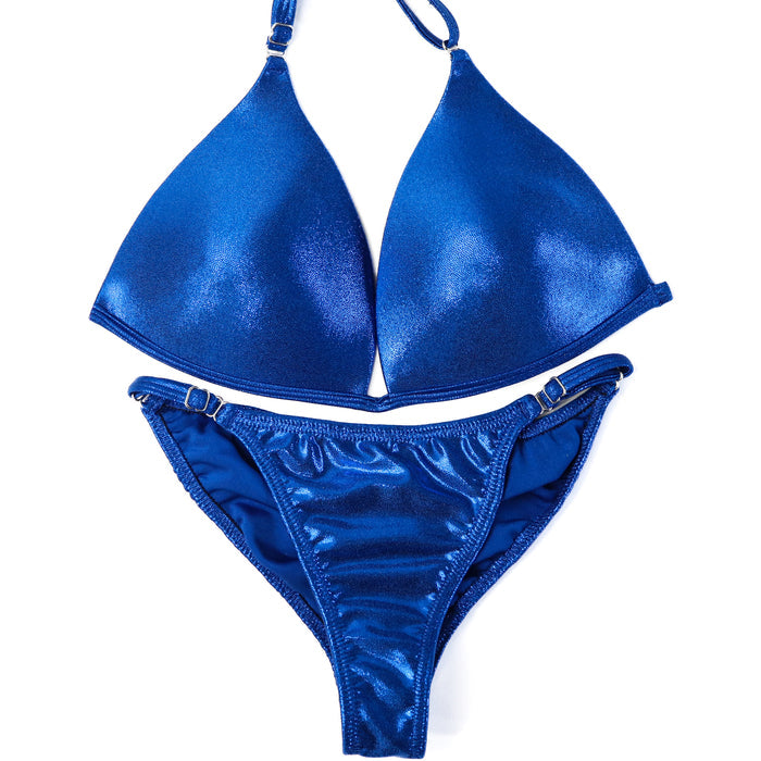 QS ST: Hologram Electric Blue Fit Model Suit. Large Molded/Fit Model 2.  Angel Competition BikinisThe best NPC Competition Suits for the Bikini Division, Fit Model Division Suits, and bodybuilding suits.