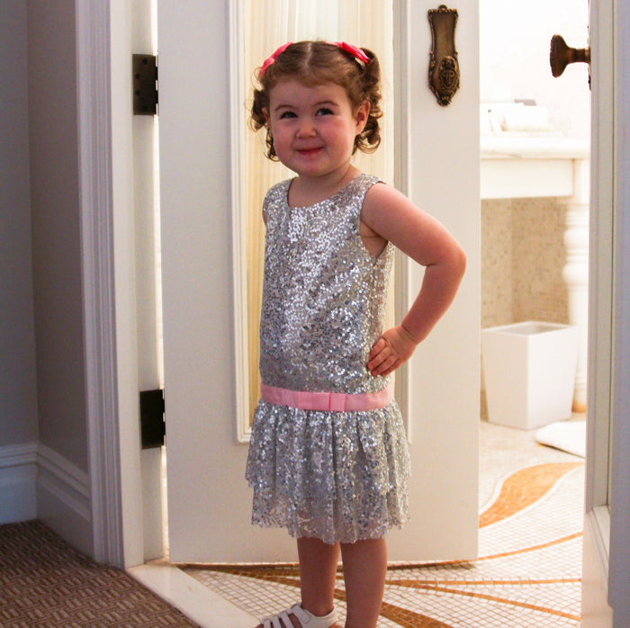 Rachel Riley for Eloise: Silver Sequin Dress