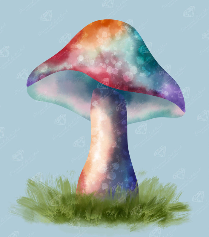 Rainbow Mushroom - Diamond Art Club DIY Kit