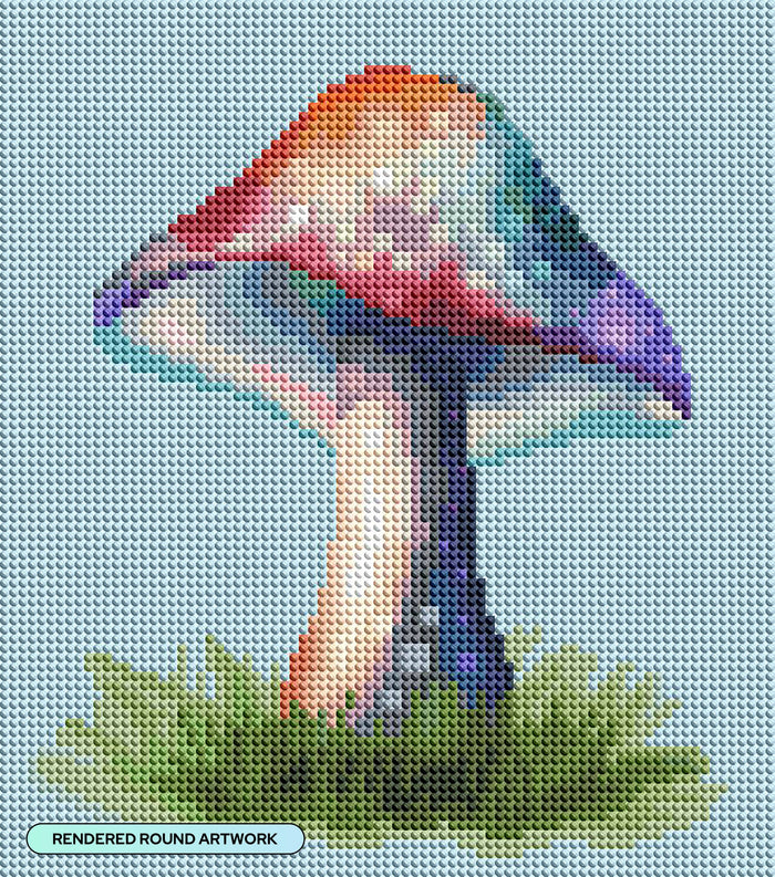 Rainbow Mushroom - Diamond Art Club DIY Kit