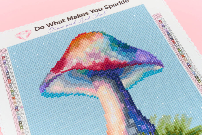 Rainbow Mushroom - Diamond Art Club DIY Kit
