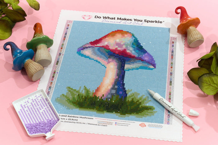 Rainbow Mushroom - Diamond Art Club DIY Kit