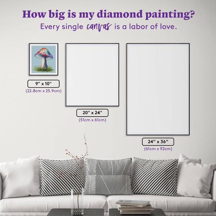 Rainbow Mushroom - Diamond Art Club DIY Kit