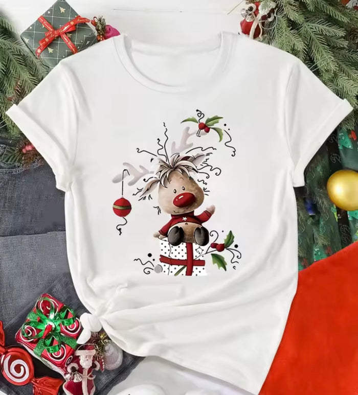 Reindeer Print T Shirt