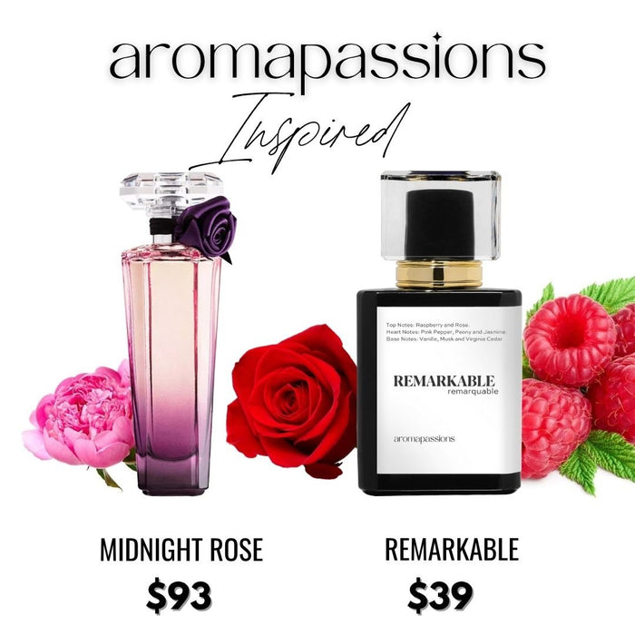 REMARKABLE | Inspired by LANCOME TRESOR MIDNIGHT ROSE | Tresor Midnight Rose Dupe Pheromone Perfume - aromapassions