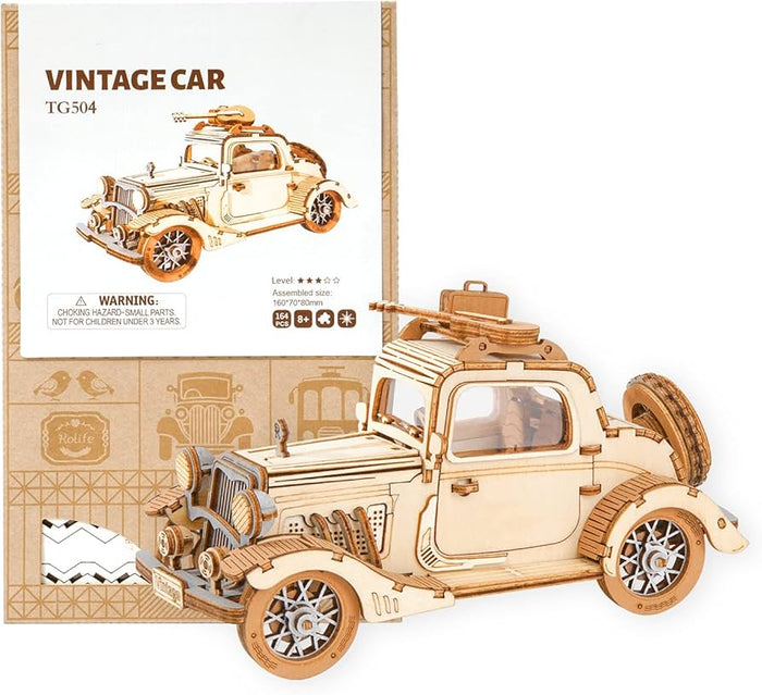 Rolife Vintage Car 3D Wooden Puzzle 164 Pce