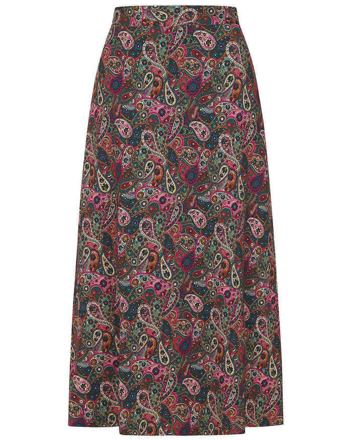 Rosalyn Patterned Viscose Pull On Skirt - Image 3 - Country Collection