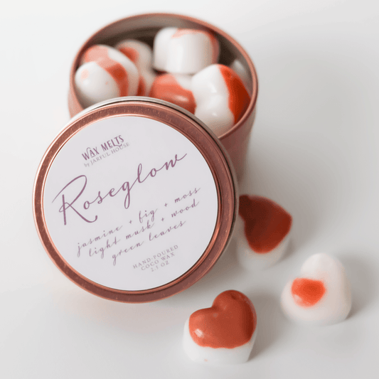 Roseglow Wax Melts | Floral Scent Fig + Jasmine + Wood + Moss - Jarful House