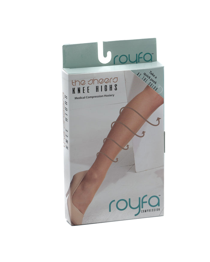 Royfa Sheer Knee High 30-40mmHg - Compression Level: Extra Firm 30-40 MmHg - Female - Knee