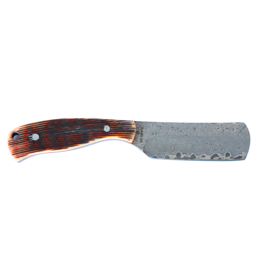 Rusted Nail Knives | Sawmill | Bone Damascus Cactus Alley Bullcutter Knife